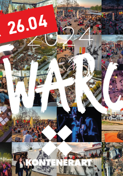 Mozaika zdjęć z KontererART. Na mozajce napis "Otwarcie". Obok napisu czerwony prostokąt z napisem: "Nowa Data 26.04".