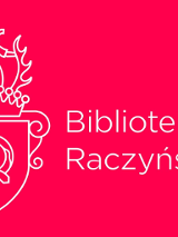 Element graficzny, umieszczony z lewej strony logotypu, przedstawia tarczę o późnogotyckim kształcie, w której wyobrażono nałęczkę (chustę przewiązaną w koło ze zwisającymi końcami), czyli herb Nałęcz. Po prawej stronie logotypu umieszczono w dwóch wersach napis: Biblioteka Raczyńskich.