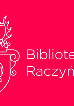 Element graficzny, umieszczony z lewej strony logotypu, przedstawia tarczę o późnogotyckim kształcie, w której wyobrażono nałęczkę (chustę przewiązaną w koło ze zwisającymi końcami), czyli herb Nałęcz. Po prawej stronie logotypu umieszczono w dwóch wersach napis: Biblioteka Raczyńskich.