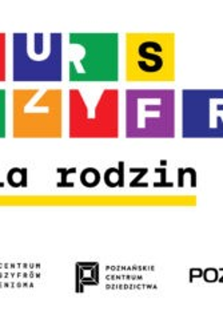 Litery stanowiące tytuł wydarzenia umieszczone w kolorowych kwadratach