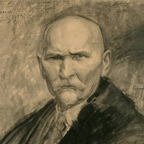 L. Wyczółkowski, Autoportret, 1921