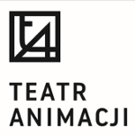 Na białym tle czarne logo Teatru Animacji w Poznaniu.
