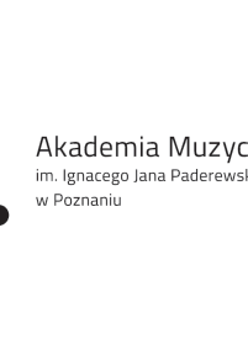 Na białym tle logo Akademii Muzycznej.