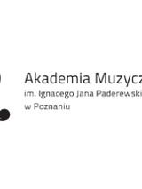 Na białym tle logo Akademii Muzycznej.