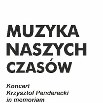 Na białym tle nazwa cyklu koncertów.