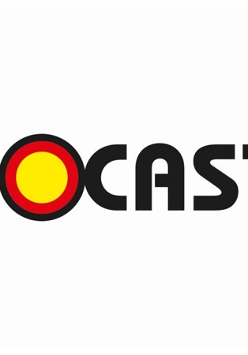 napis FOCAST na białym tle