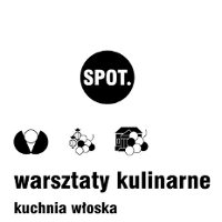 Logo SPOT.; pod nim napis "warsztaty kulinarne".