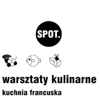 Logo SPOT.; pod nim napis "warsztaty kulinarne".