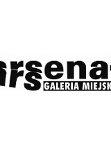 Logo Galerii Arsenał, czarny napis na białym tle.