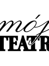 Biało czarne logo Mojego Teatru.