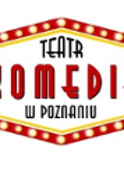Kolorowe logo: nazwa Teatru na białym tle otoczona czerwono-żółtą ramką.