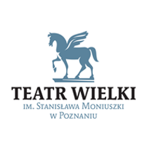 logo teatru: na białym tle szary koń ze skrzydłami, poniżej napis Teatr Wielki imienia Stanisława Moniuszki w Poznaniu