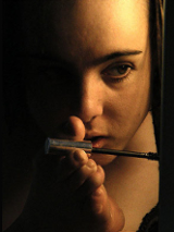 Małgorzata Pauspert maluje stopami, fot. Marcin Dobiaszewski