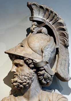 Popiersie rzymskiego boga Marsa.