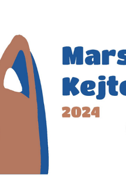 Obraz jest plakatem spaceru z psem o nazwie "Marsz Kejterka" w Poznaniu, Polska. Plakat przedstawia rysunkowego psa i tekst "Marsz Kejterka 2024 3. edycja Marszu POZnan". Dodatkowo na plakacie znajduje się mała ikona psa z sercem.