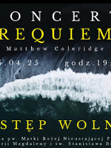 Wzburzone morze, a na nim napisy, które informują o koncercie.