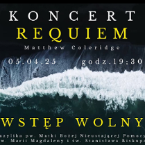 Wzburzone morze, a na nim napisy, które informują o koncercie.