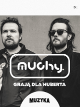 Czarno-białe zdjęcie czterech mężczyzn, którzy są członkami zespołu Muchy.