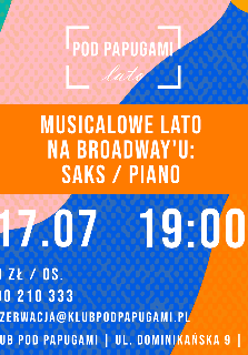 Grafika, kolorowe falujące tło a na niej napisy, które informują o wydarzeniu.