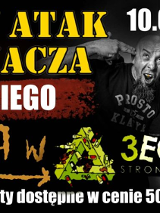 Zdjęcie czterech mężczyzn w średnim wieku. Pozują do zdjęcia ze śmiesznymi grymasami.