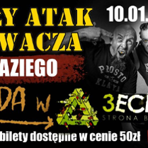 Zdjęcie czterech mężczyzn w średnim wieku. Pozują do zdjęcia ze śmiesznymi grymasami.