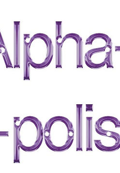 Napis Alpha-polis.