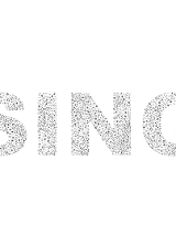 Z małych czarnych nutek ułożony napis "sing".