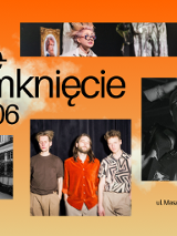 Kilka zdjęć artystów, na pomarańczowym tle. Informacje o wydarzeniu, w którym uczestniczą.