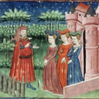 Fragment średniowiecznego obrazu.