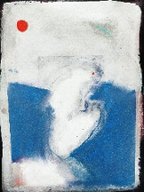 Abstrakcja z czerwoną kropką