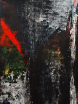 obraz - abstrakcja w ciemnych kolorach