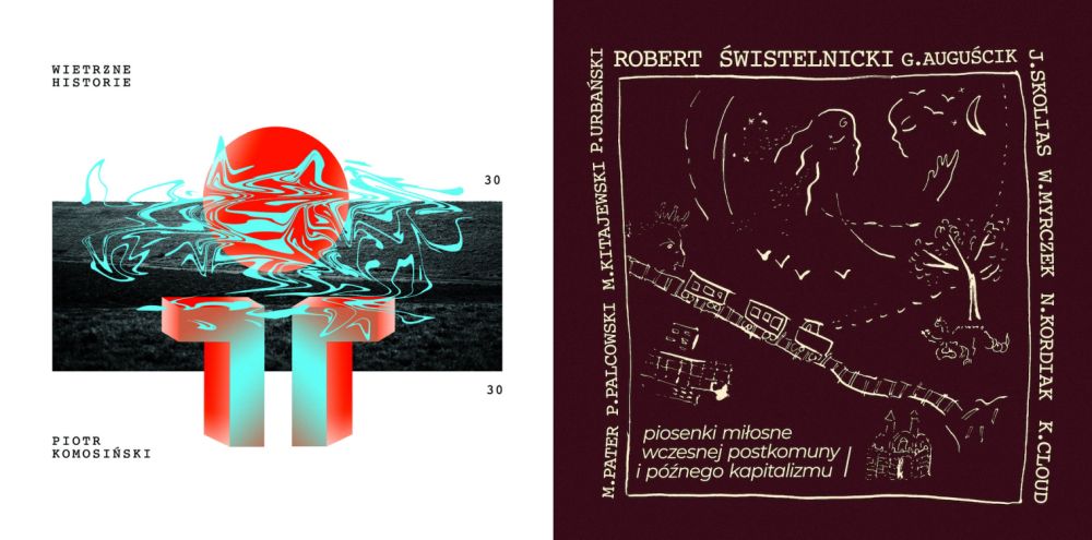 Dwie okładki płytowe zestawione obok siebie. Jedna w jasnych kolorach, druga w ciemnych. - grafika artykułu