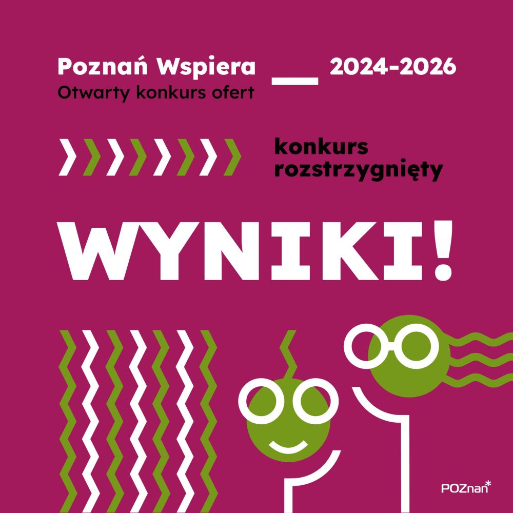 Fioletowa grafika z rysunkowym motywem zielonych emotek w białych okularach. - grafika artykułu