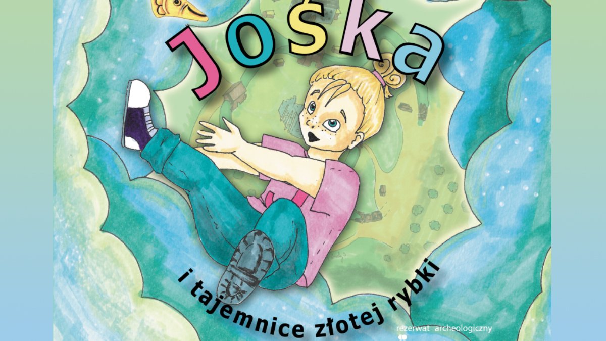 Okładka książki dla dzieci z dziewczynką lecącą nad ziemią