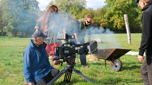 Zdjęcie z planu filmowego (fot. M. Jóźwikowska)