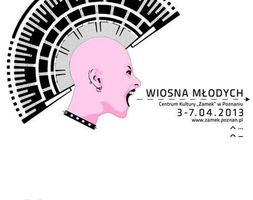 Plakat festiwalu Wiosna Młodych 2013. Rys. Lech Mazurek - grafika artykułu