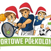 grafika przedstawiająca tenisistów w czapkach Świętego Mikołaja