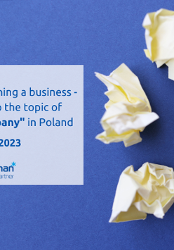 Grafika promocyjna bezpłatnego szkolenia pod tytułem "Opening and running a business - introduction to the topic of "your own company" in Poland.", szkolenie odbędzie w dniach 12 grudnia 2023 r. na platformie Zoom. Szkolenie prowadzone będzie w j. angielskim
