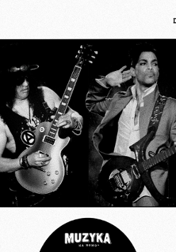 Czarnobiała grafika z pięcioma mężczyznami, którzy są ikonami rocka. Mają przy sobie mikrofony lub gitary.