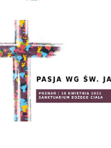 Krzyż i nazwa wydarzenia.