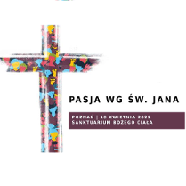 Krzyż i nazwa wydarzenia.