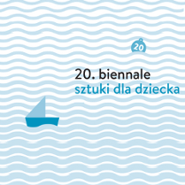 plakat - stateczek na falach, boja z napisem 20