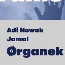 Plakat wydarzenia. Dłonie widów uniesione w góre. Tło w odcieniach niebieskiego, Na szarym tle granatowe napisy.