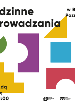 Czarny napis na białym tle z kolorowymi akcentami