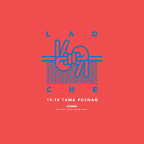 Niebieskie napisy na czerwonym tle