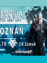 Plakat wydarzenia - postać Wiedźmina z gry