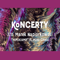 Białe napisy na kolorowym tle