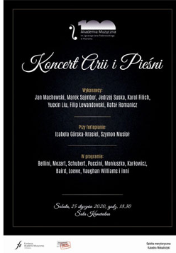 Plakat wydarzenia: na czarnym tle białe napisy.