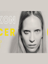 Plakat wydarzenia ze zdjęciem artystki