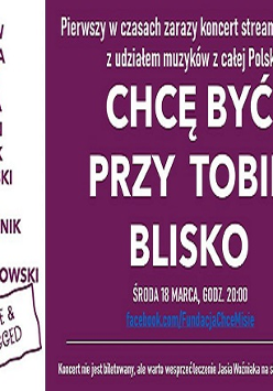 Białe napisy na fioletowym tle